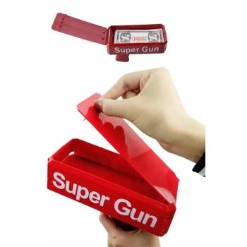 Kırmızı Parti Oyuncağı Para Saçma Fırlatma Tabancası Makinesi Super Money - Lisinya