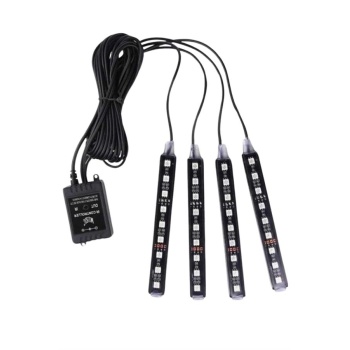 Araç Içi Aydınlatma Kumandalı 12 Led Ayak Altı Led Ambiyans Işığı Sese Duyarlı Kumandalı - Lisinya