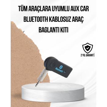 Araç İçi Bluetooth AUX Adaptörü ve Telefon Görüşme Cihazı - Lisinya