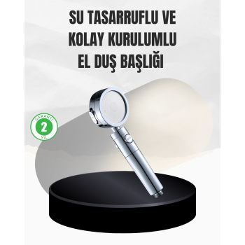 Kolay Montajlı 3 Modlu Yüksek Basınç Duş Başlığı - Lisinya