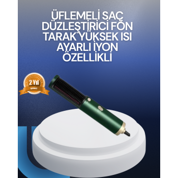 Saç Kurutma, Düzleştirici ve Tarak Tek Cihazda – 3 Kademeli Isı Ayarı - Lisinya