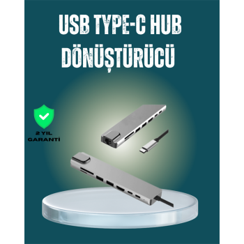 USB‑C Çoklu Bağlantı Merkezi – 5 Gbps, 100‑240 V, Sağlam Eloksal Tasarım - Lisinya