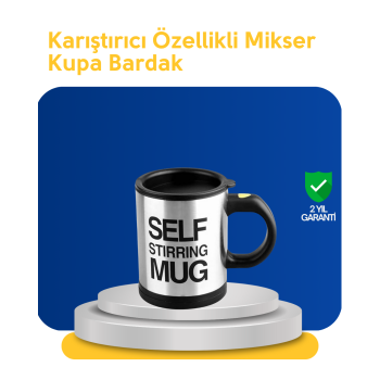 Pratik ve Dayanıklı Termos Kupa | Tek Tuşla Otomatik Karıştırma - Lisinya
