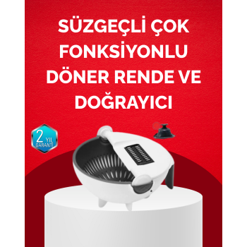 Döner Mekanizmalı Sebze Doğrayıcı Hazneli Rende - Lisinya