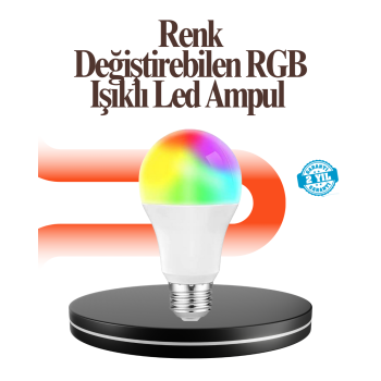 Renk Değiştiren RGB LED Ampul 16 Renk Uzaktan Kumandalı 2025 Model - Lisinya