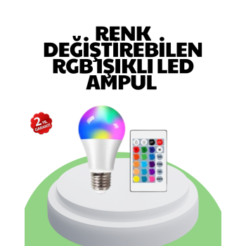 2025 RGB LED Ampul Uzaktan Kumandalı Renkli Işık A Kalite - Lisinya