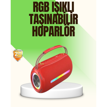 RGB LED Işıklı 20W Taşınabilir Bluetooth Hoparlör IPX6 Suya Dayanıklı - Lisinya