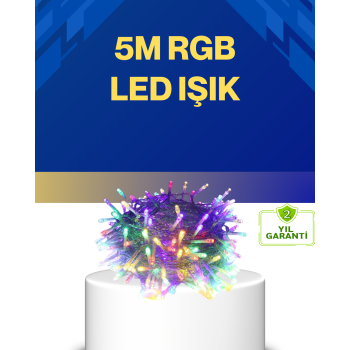 Dekoratif Peri Led 5 m 50 Ampullü Şeffaf Kablo Aydınlatma - Lisinya