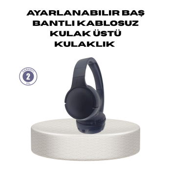 Bluetooth 5.0 Siyah Kablosuz Kulaklık 18 Saat Batarya Katlanabilir Tasarım - Lisinya