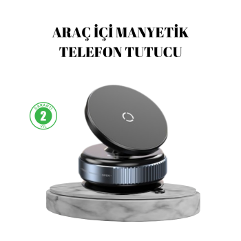 Vakumlu Vantuzlu Mıknatıslı Telefon Tutucu 360 Derece Döner - Lisinya