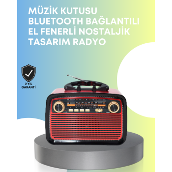 Taşınabilir Bluetooth Hoparlör – Modern Teknoloji ile Nostaljik Radyo Deneyimi, FM/AM Fonksiyonu - Lisinya