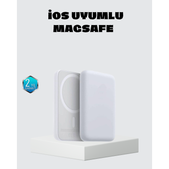 MagSafe 15W Kablosuz Hızlı Şarj, Lightning Girişli Taşınabilir Batarya - Lisinya