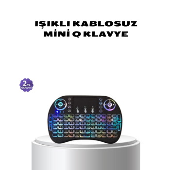 Işıklı Q Klavye – Entegre Touchpad, Ergonomik Tasarım ve Türkçe Karakter Desteği - Lisinya