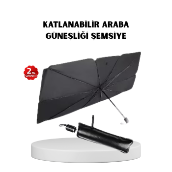 Katlanabilir Ön Cam Güneşliği Şemsiye – Her Araca Uygun Isı ve Işık Koruması - Lisinya