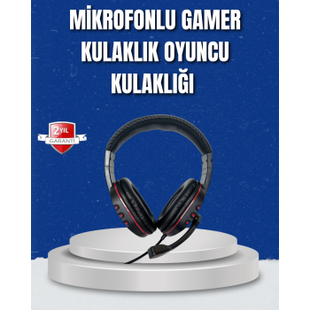 Bilgisayar Oyuncu Kulaklığı – Yumuşak Pedli, Dayanıklı İpli Kablo - Lisinya