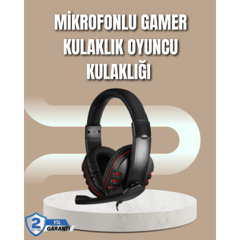 Mikrofonlu Oyun Kulaklığı – Mavi Işıklı, Uzun Süre Konforlu Kullanım - Lisinya