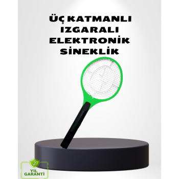 Taşınabilir Elektronik Sineklik – Üç Katmanlı Güvenli Izgara ve Kimyasız Koruma - Lisinya