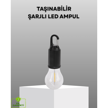 Şarjlı Kancalı LED Lamba – Kamp, Balkon ve Acil Durum Işığı - Lisinya