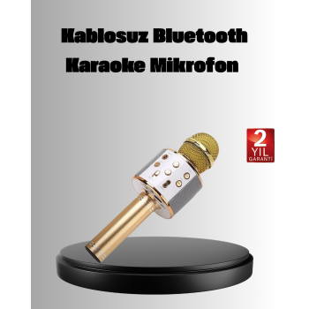 Kablosuz Karaoke Mikrofon USB AUX Destekli Parti ve Eğlence İçin - Lisinya