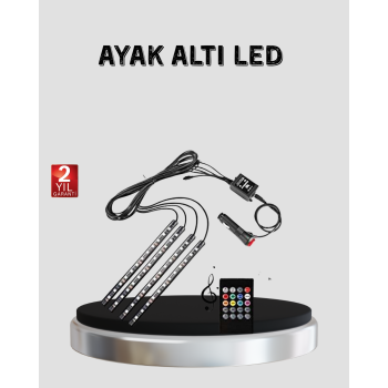 48 LED Araç İçi RGB Şerit Aydınlatma Müzik Senkron USB Kumandalı Set - Lisinya