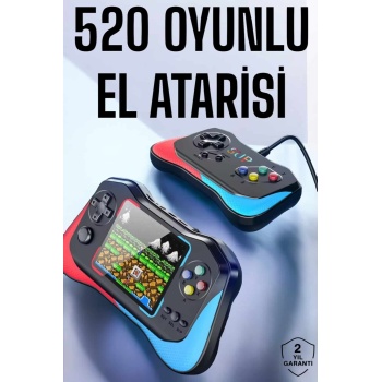 Gamepad Joystick Nostalji 500 Oyunlu 2 Li Atari Gamebox Oyun Konsolu Sup Atari - Lisinya