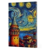 Van Gogh 5 - Galata Çizgili Yan Boyamalı Defter