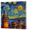 Van Gogh 5 Galata - Çizgisiz Yan Boyamalı Defter