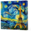 Van Gogh 9 Eyfel Kulesi - Çizgisiz Yan Boyamalı Defter