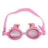 Çocuk Yüzücü Gözlüğü Silikon Taşıma Çantalı Pembe Kuğu - 9014 (Lisinya)