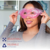 Pembe Jel Boncuklu Göz Maskesi, Soğuk & Sıcak Kullanım Rahatlatıcı Terapi Maskesi ( Lisinya )