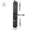 4lü Siyah Anahtarlı 3 Usb Li Akım Korumalı Topraklı Çocuk Korumalı Grup Priz 2 Metre ( Lisinya )