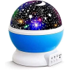 Mavi Dönen Renkli Ay Yıldızlı Gökyüzü Yansıtmalı Projeksiyon Gece Lambası Çocuk Bebek Parti Odası ( Lisinya )