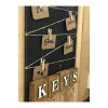 Dekoratif Home Keys Ahşap Resimlik ve Notluk (Kahverengi) ( Lisinya )