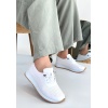 Tone Beyaz Cilt Bağcıklı Spor Ayakkabı - Lisinya