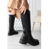Diona Siyah Cilt Çizme - Lisinya