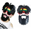 Rasta Peruklu Rasta Sakallı Bob Marley Bıyıklı Parti Gözlüğü 27x18 Cm - Lisinya
