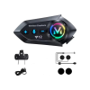 Y12  Motor Kask Kulaklık Rgb Modlu Radyolu Motosiklet Kulaklık 5.3 Bluetooth Intercom - Lisinya