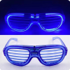 Mavi Led Işıklı Parti Gözlüğü - Neon Glow Şerit Gözlük 3 Modlu - Lisinya