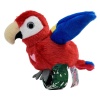Peluş Ses Tekrarlı Hayvan Bileklik Aksesuar - Kırmızı Papağan (Lisinya)