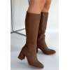 Morena Vizon Cilt BejTopuklu Çizme - Lisinya