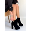 Denta Siyah Süet Topuklu Bot - Lisinya