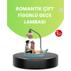 Oturan Çift Figürlü LED Masa Lambası Romantik Hediye - Lisinya