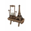 Dekoratif Eyfel Kulesi ve Kum Saati Vintage Tarzı Masa Süsü Biblo - Lisinya