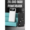 Powerbank 20.000 Mah Dijital Göstergeli LCD Ekran Uzun Pil Ömrü - Lisinya