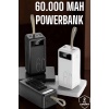 Powerbank 60.000 MAH Dijital Göstergeli 4 Portlu Taşınabilir - Lisinya
