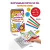 Hayvanlar - Boya ve Sil Aktivite Kitabı / 3 Yaş +