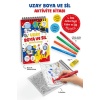 Uzay - Boya ve Sil Aktivite Kitabı / 3 Yaş +