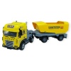 Metal Tır 1:24 - Sesli Işıklı Taşıyıcı Dorseli Tır 30 cm - Sarı (Lisinya)