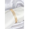 316L Çelik Gold Renk Simli Model Ajda 65 mm Kadın Bileklik - Lisinya