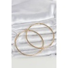 316L Çelik Gold Renk 70 mm Kadın Halka Küpe - Lisinya